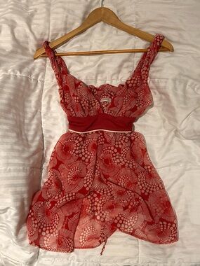 Miss sixty red floral babydoll top